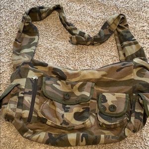 Slouchy Camo Sling Crossbody Bag